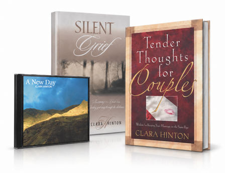 Clara Hinton's books and A New Day CD